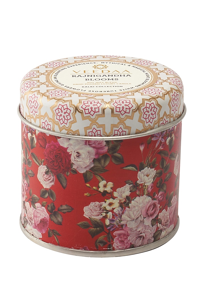 Rajnigandha Blooms Mason Tin Scented Candle by VEEDAA