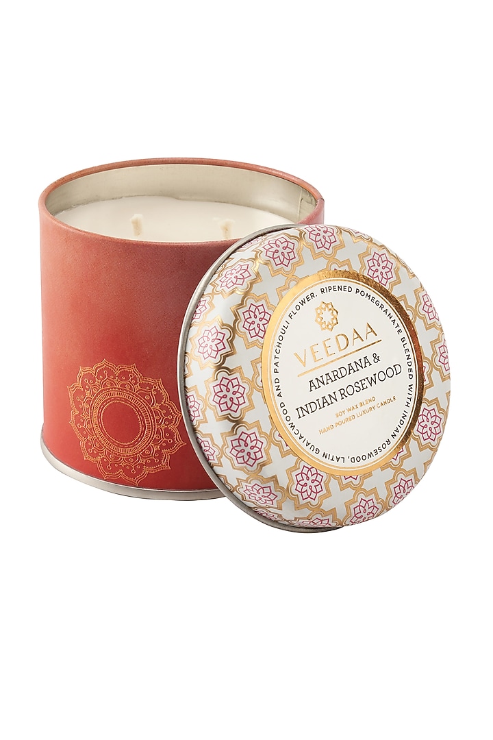 Anardana & Indian Rosewood Mason Tin Scented Candle by VEEDAA at Pernia's Pop Up Shop