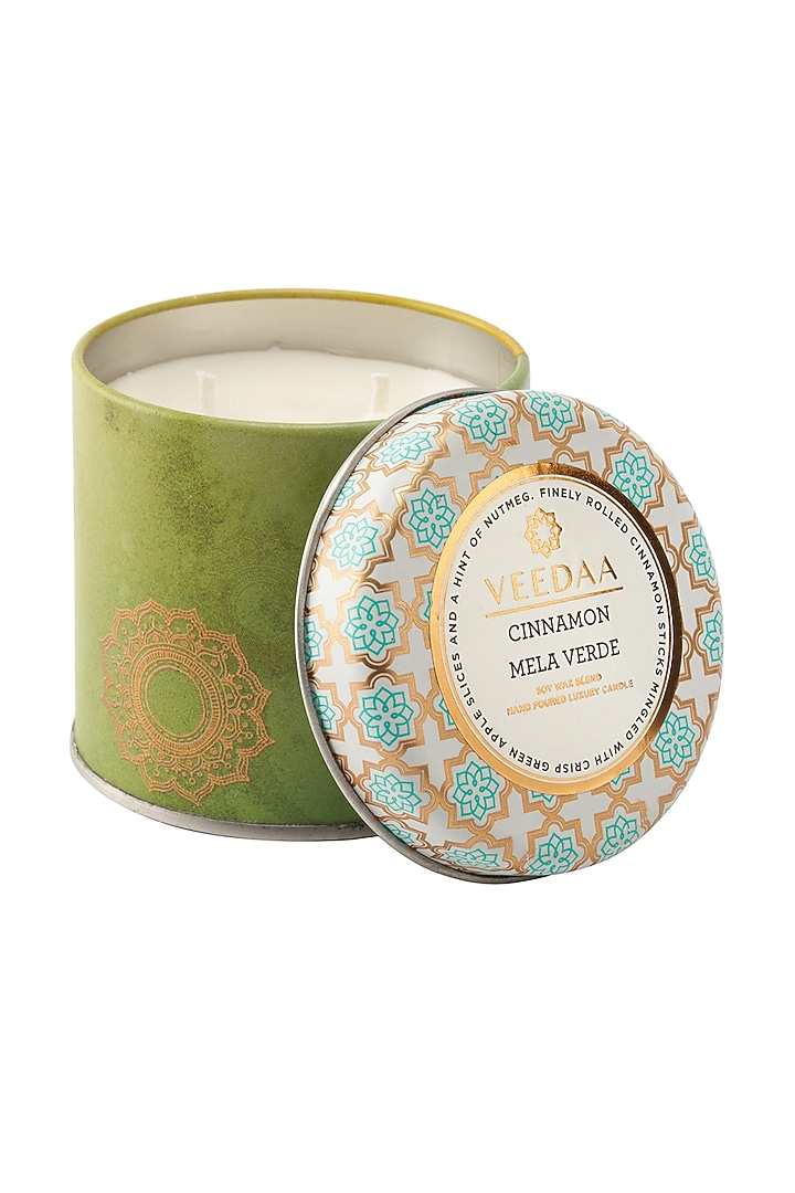 Cinnamon Mela Verde Mason Tin Scented Candle by VEEDAA at Pernia's Pop Up Shop