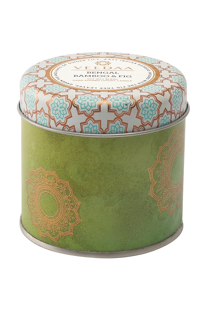 Bengal Bamboo & Fig Mason Tin Scented Candle by VEEDAA