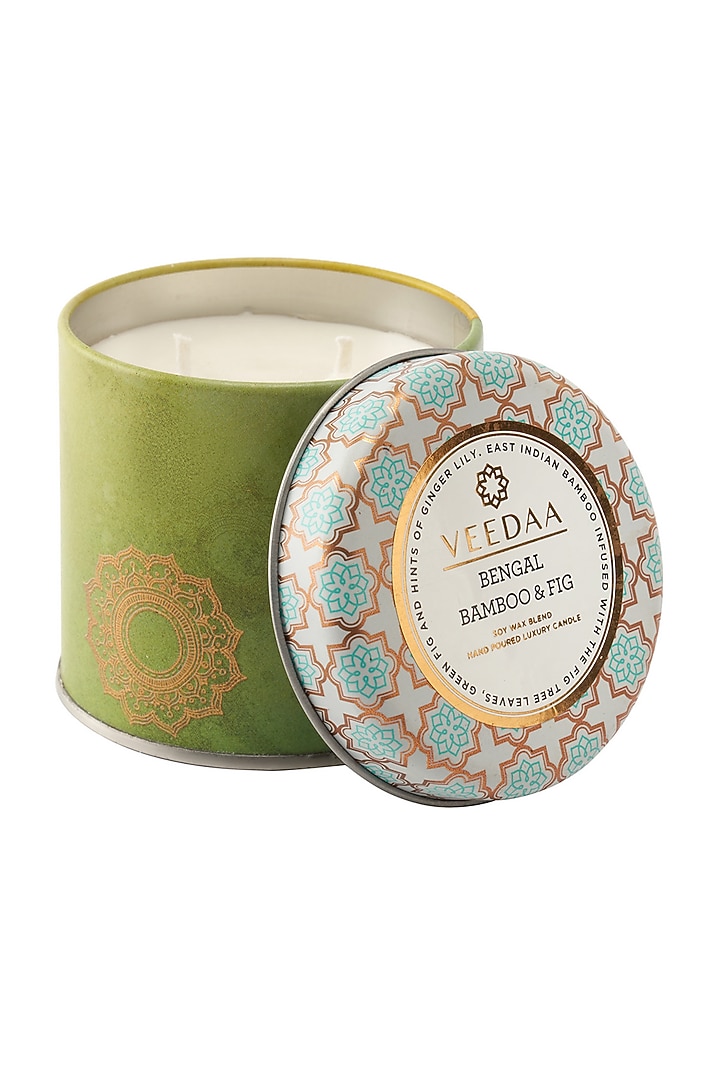 Bengal Bamboo & Fig Mason Tin Scented Candle by VEEDAA at Pernia's Pop Up Shop
