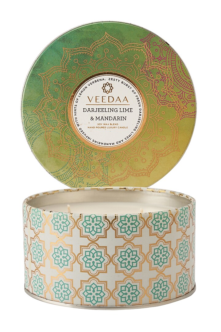 Darjeeling Lime & Mandarin Scented Candle by VEEDAA at Pernia's Pop Up Shop