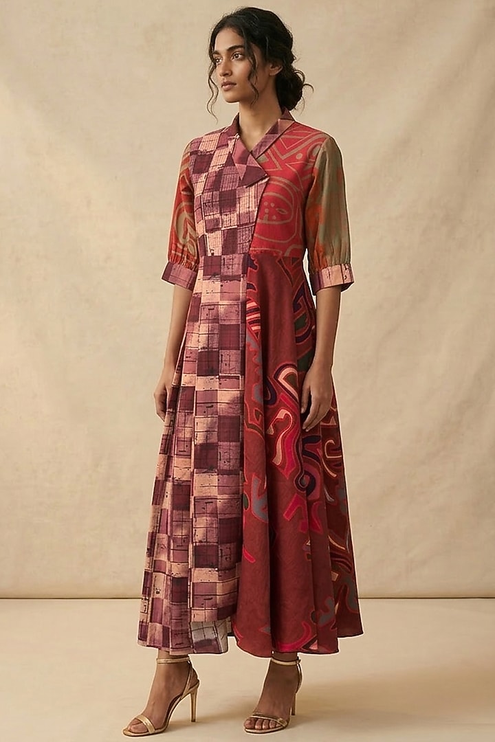 Multi-Colored Cotton Printed Summer Dress by Vedika M at Pernia's Pop Up Shop