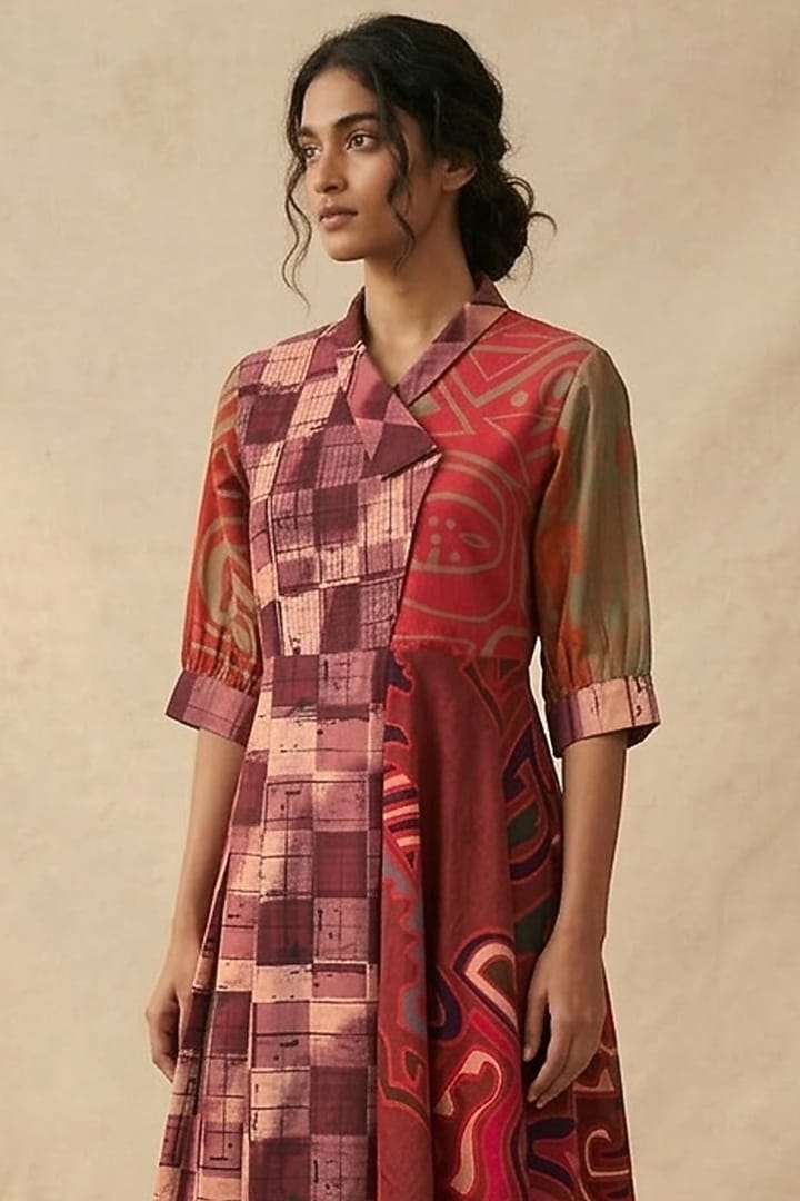 Multi-Colored Cotton Printed Summer Dress by Vedika M at Pernia's Pop Up Shop