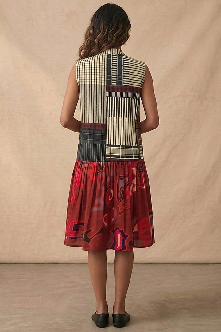 Multi-Colored Cotton Printed Summer Dress by Vedika M at Pernia's Pop Up Shop