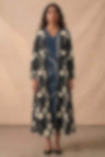 Multi-Colored Cotton Printed Jacket Summer Dress by Vedika M at Pernia's Pop Up Shop