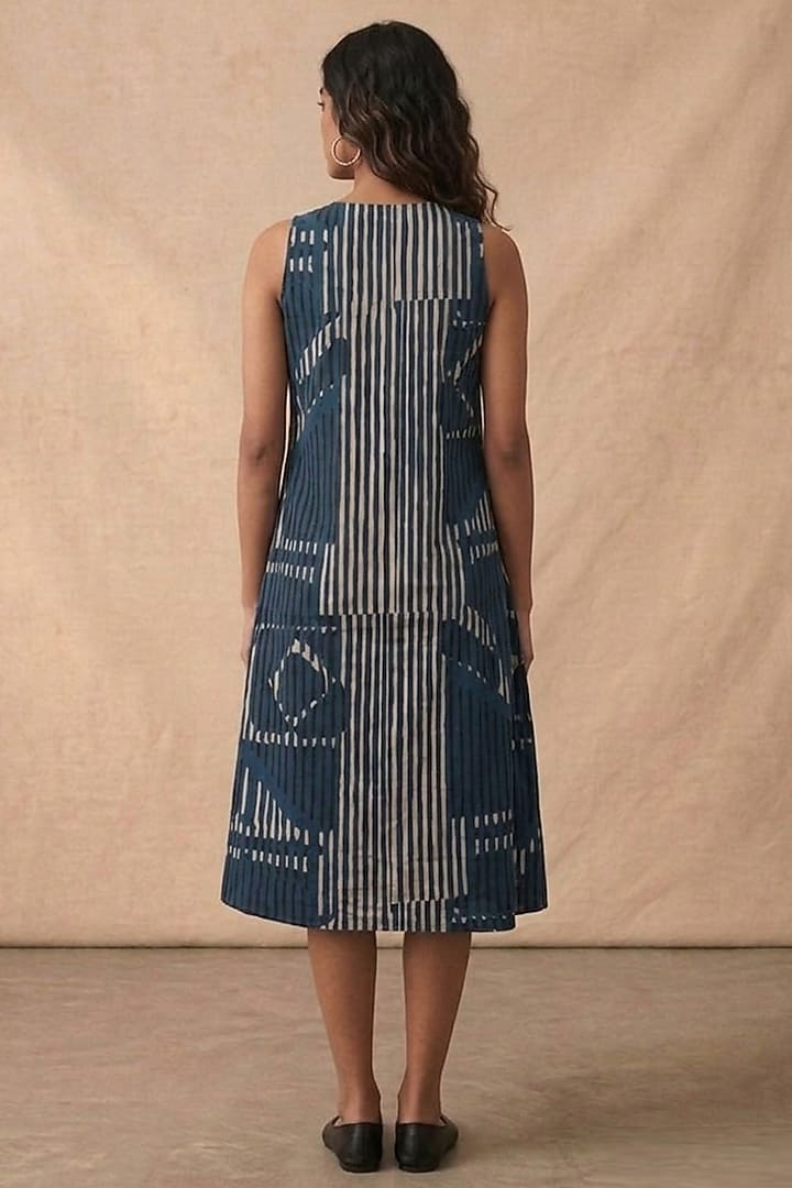 Multi-Colored Cotton Printed Jacket Summer Dress by Vedika M at Pernia's Pop Up Shop