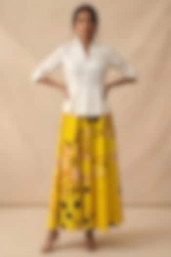 Multi-Colored Cotton Floral Skirt Set by Vedika M at Pernia's Pop Up Shop