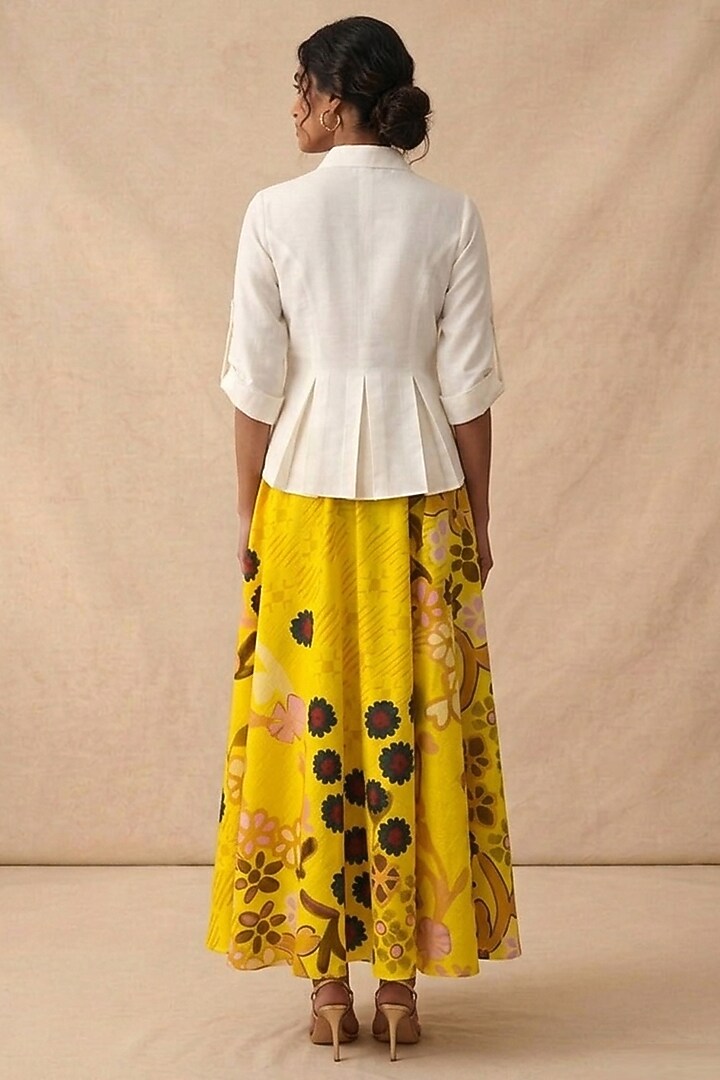 Multi-Colored Cotton Floral Skirt Set by Vedika M at Pernia's Pop Up Shop