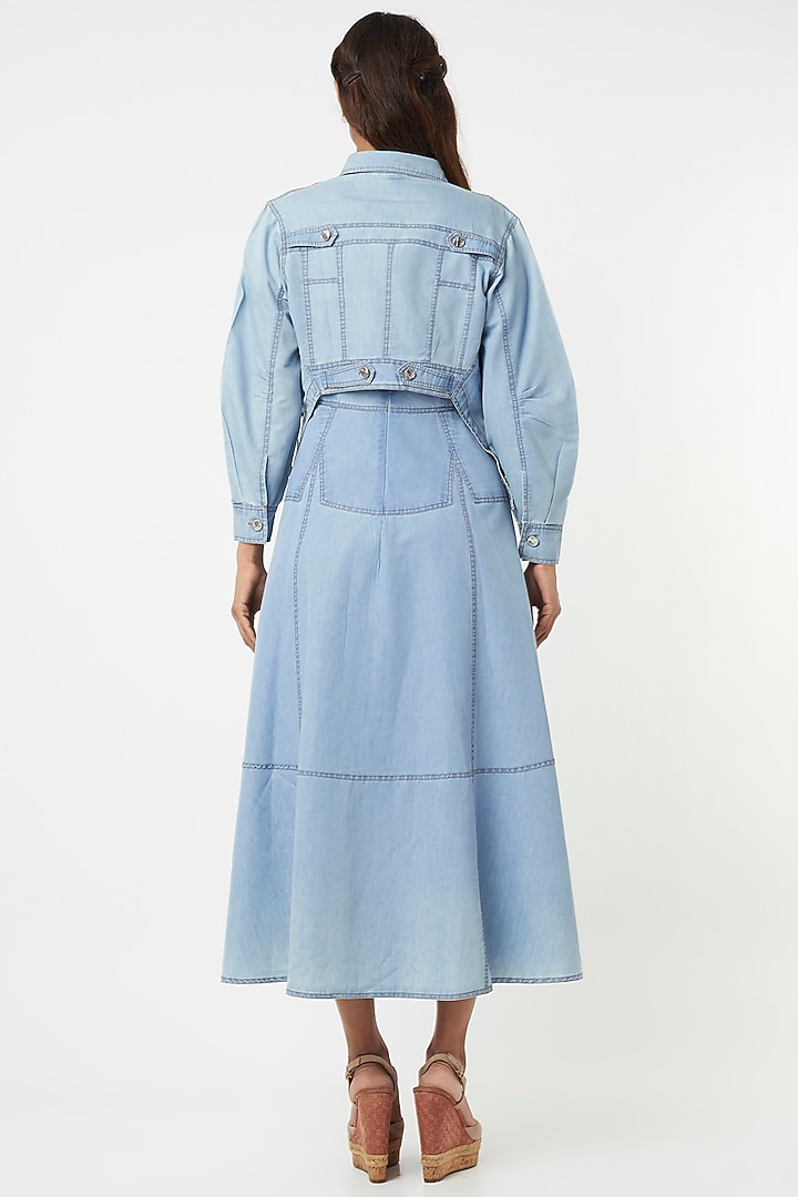 Blue Denim Jacket Summer Dress by Veera Wear at Pernia's Pop Up Shop