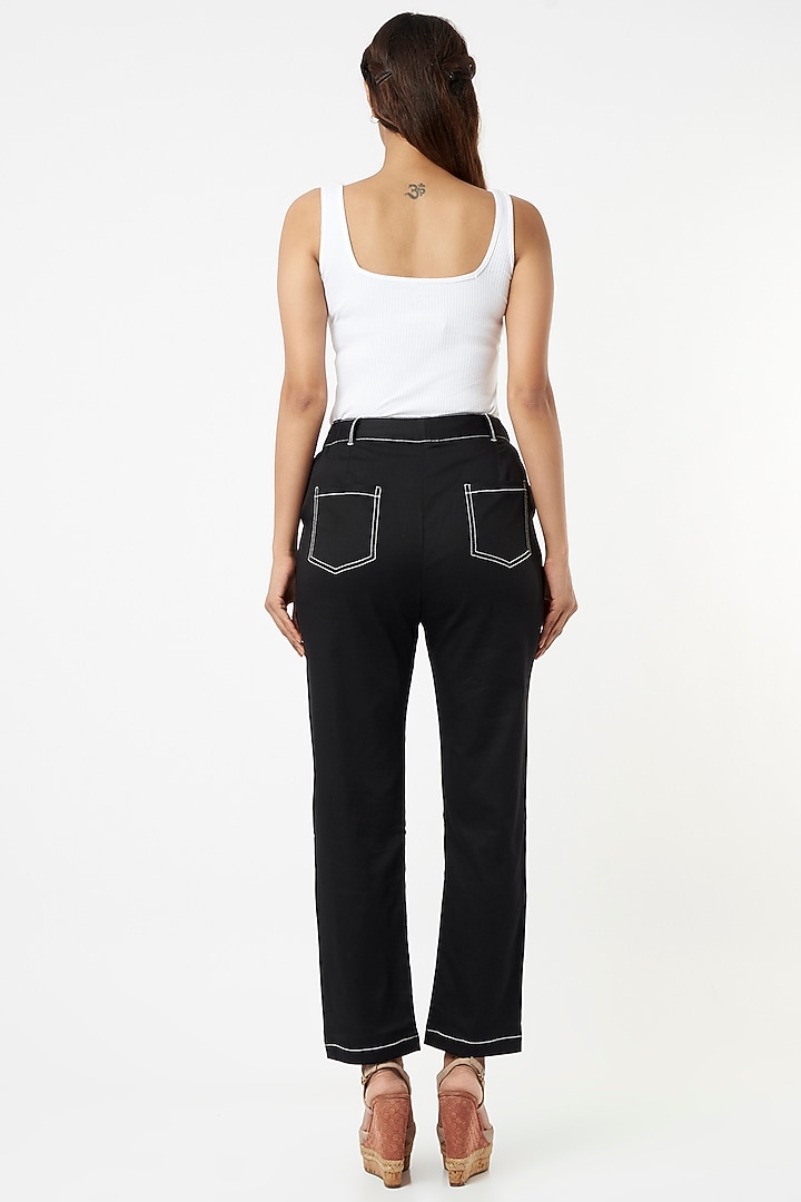 Black Cotton Culottes by Veera Wear at Pernia's Pop Up Shop