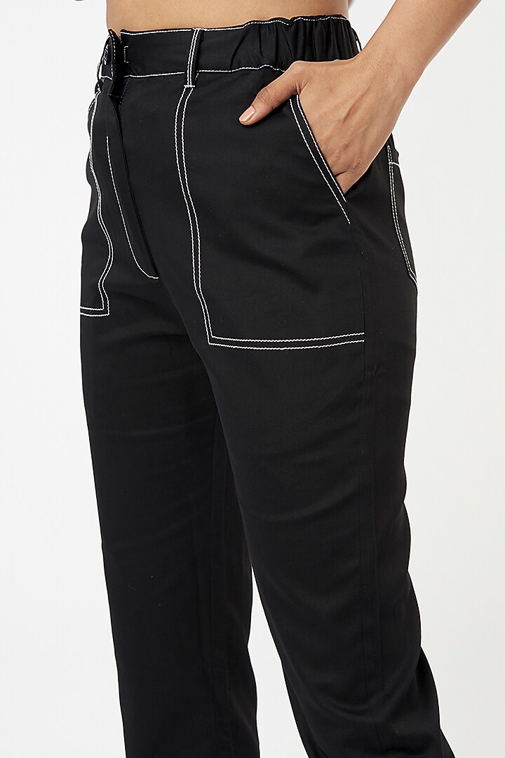 Black Cotton Culottes by Veera Wear at Pernia's Pop Up Shop