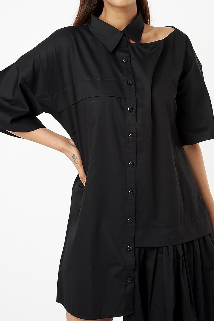 Black Cotton Summer Dress by Veera Wear at Pernia's Pop Up Shop
