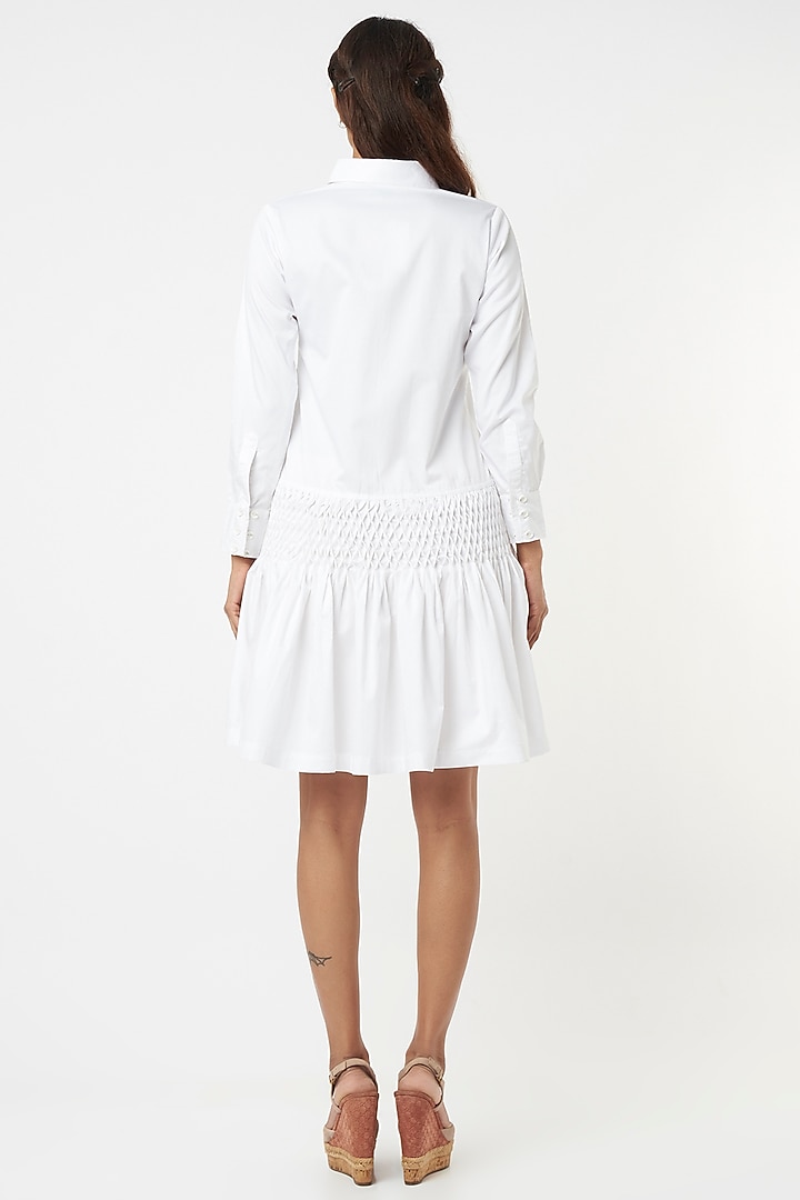 White Cotton Summer Dress by Veera Wear at Pernia's Pop Up Shop