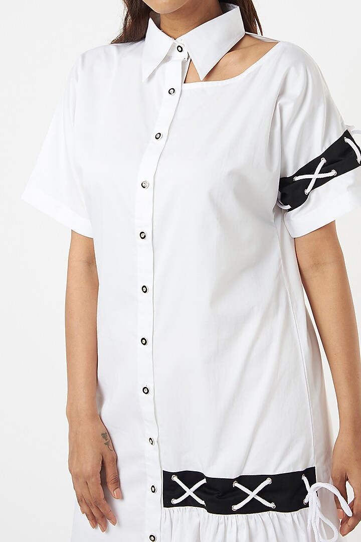White Summer Dress In Cotton by Veera Wear at Pernia's Pop Up Shop