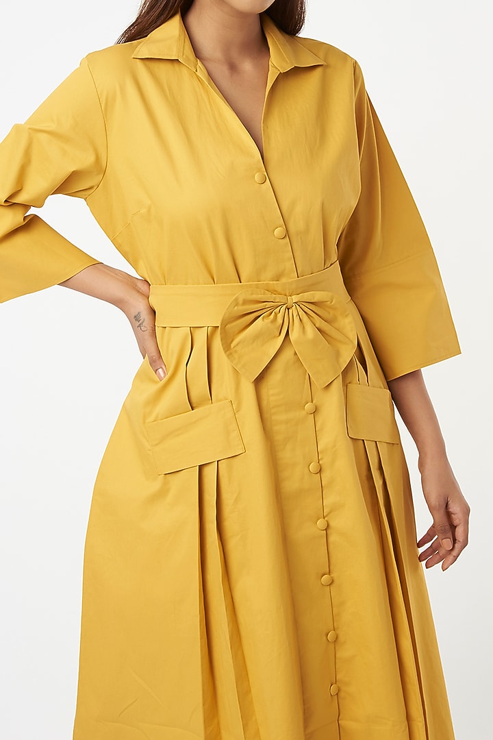 Yellow Cotton Summer Dress by Veera Wear at Pernia's Pop Up Shop