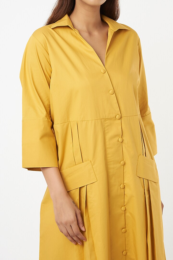 Yellow Cotton Summer Dress by Veera Wear at Pernia's Pop Up Shop