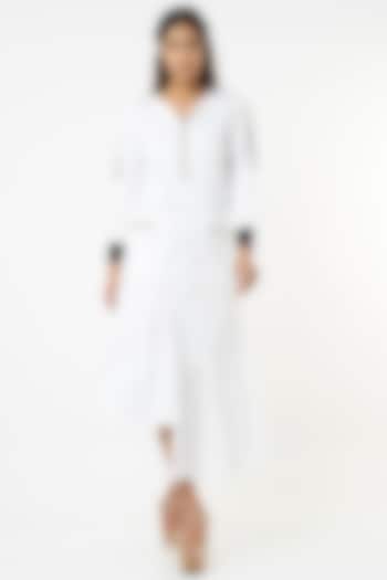 White Cotton Dress by Veera Wear