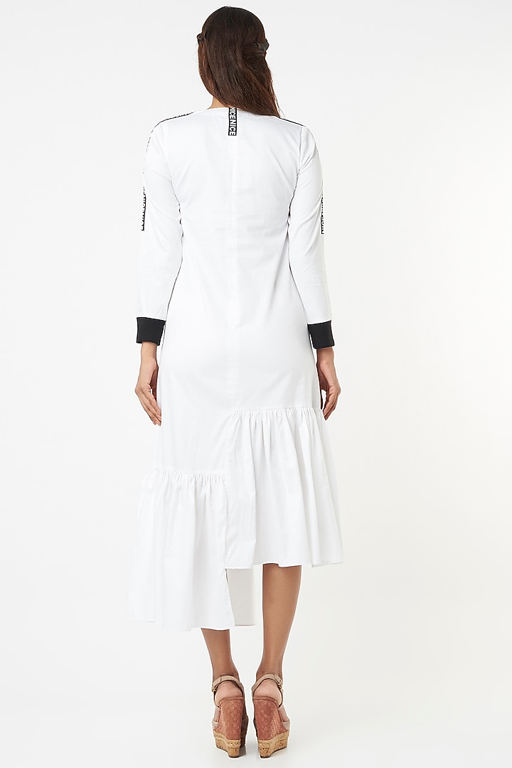 White Cotton Summer Dress by Veera Wear at Pernia's Pop Up Shop