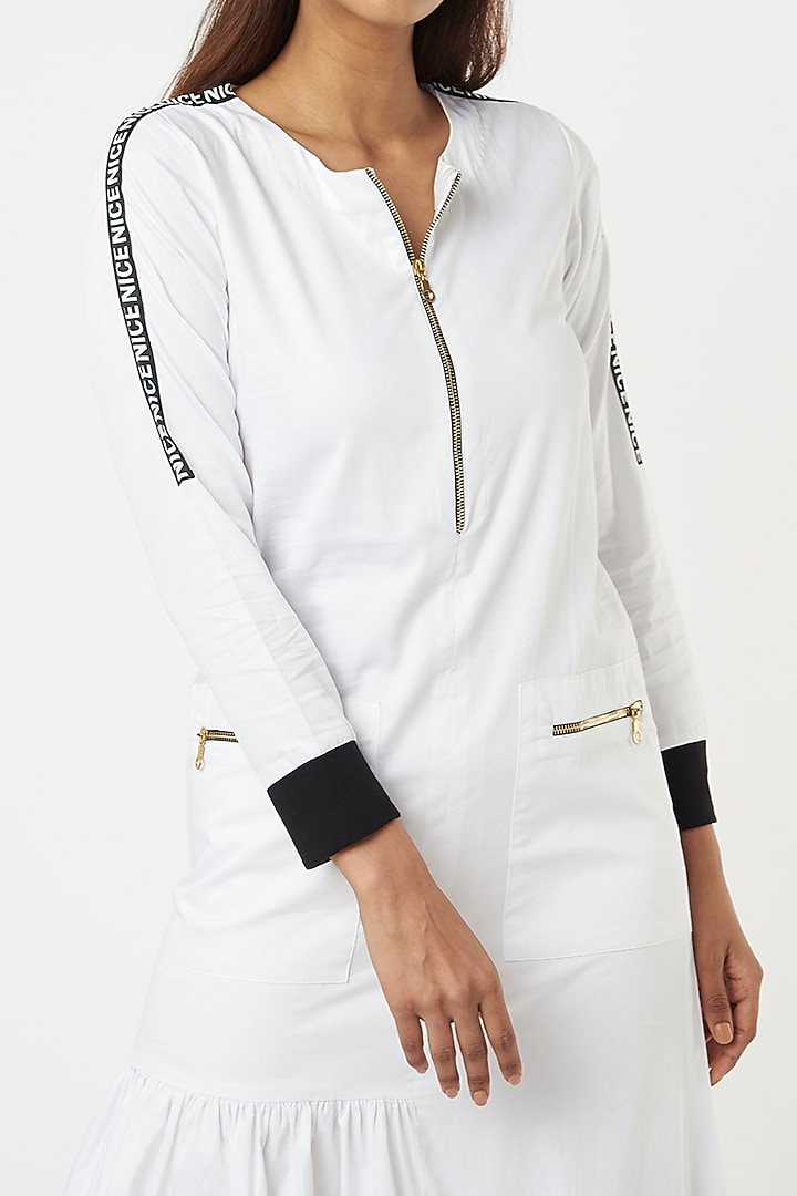 White Cotton Summer Dress by Veera Wear at Pernia's Pop Up Shop