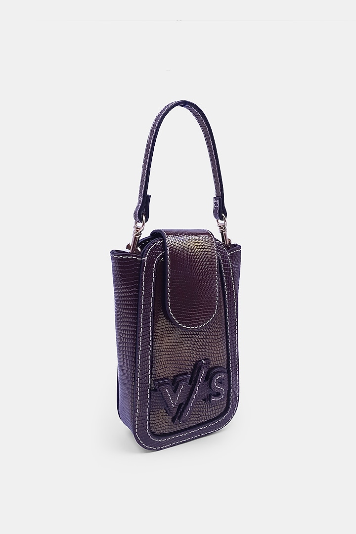 Brown Leather Embossed Waist Bag by Versuhz at Pernia's Pop Up Shop