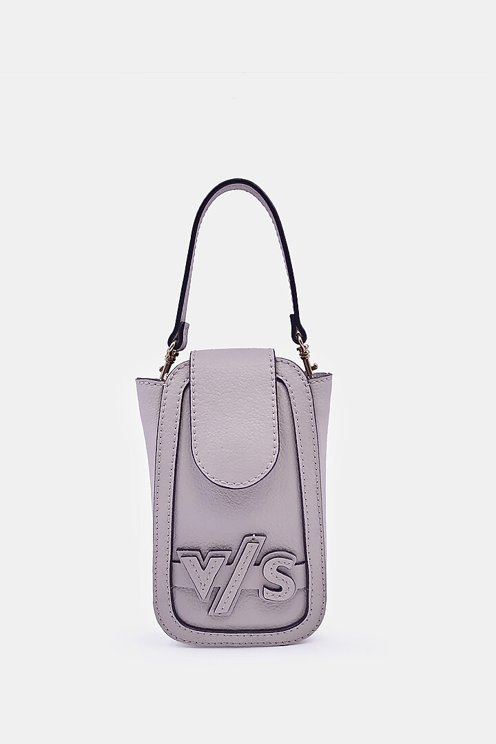 White Leather Embossed Waist Bag by Versuhz at Pernia's Pop Up Shop
