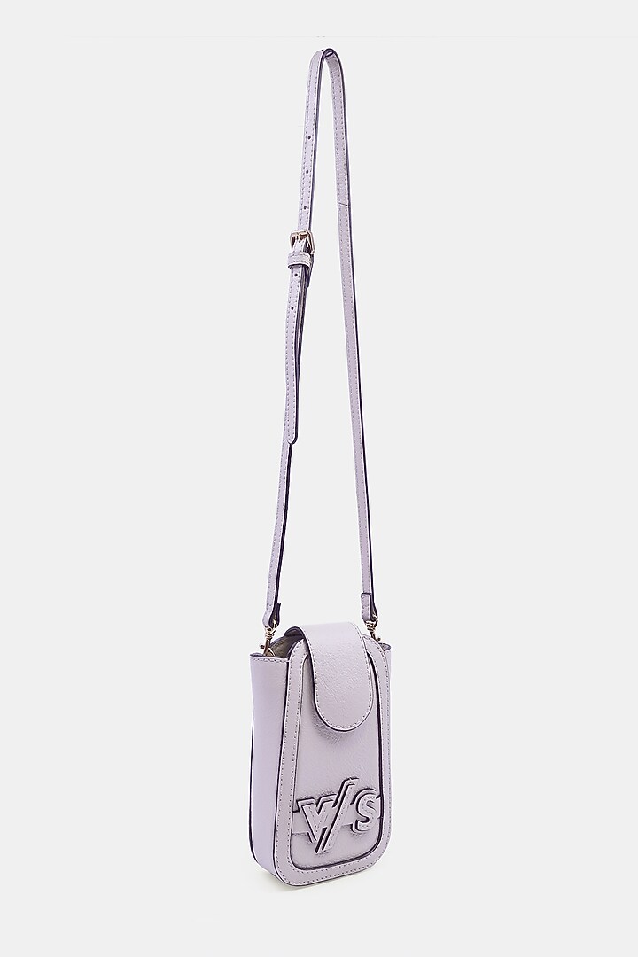 White Leather Embossed Waist Bag by Versuhz at Pernia's Pop Up Shop