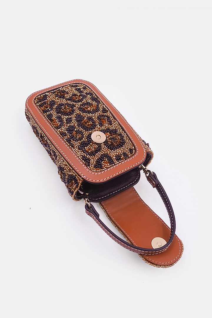 Silver Leather Embellished Waist Bag by Versuhz at Pernia's Pop Up Shop