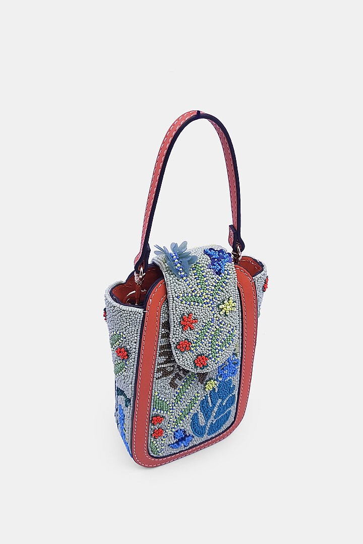 Green Satin Embellished Waist Bag by Versuhz at Pernia's Pop Up Shop