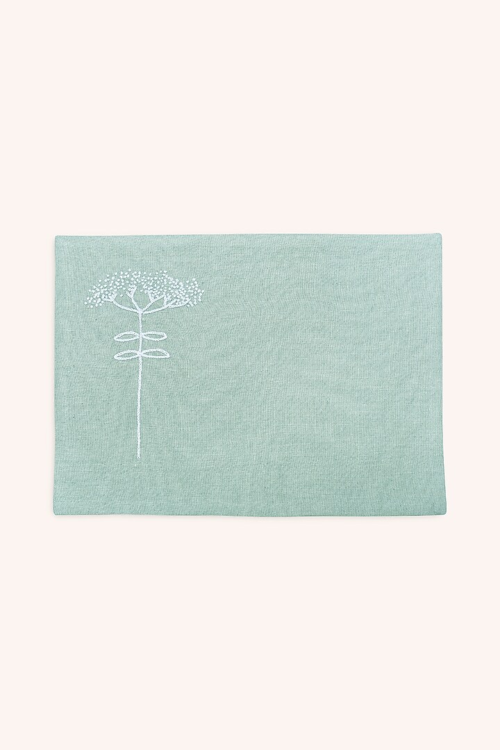 Green Pure Handwoven Cotton Dining Set by Veaves at Pernia's Pop Up Shop