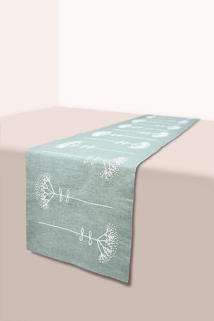 Green Pure Handwoven Cotton Dining Set by Veaves at Pernia's Pop Up Shop