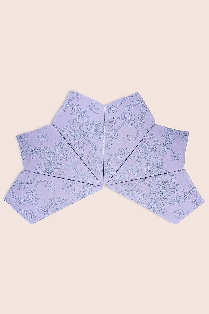 Dusty Purple Pure Handwoven Cotton Napkins (Set of 2) by Veaves at Pernia's Pop Up Shop