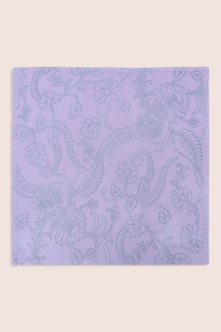 Dusty Purple Pure Handwoven Cotton Napkins (Set of 2) by Veaves at Pernia's Pop Up Shop