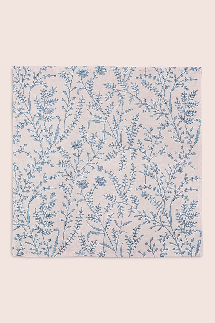 Beige Pure Handwoven Cotton Napkins (Set of 2) by Veaves at Pernia's Pop Up Shop