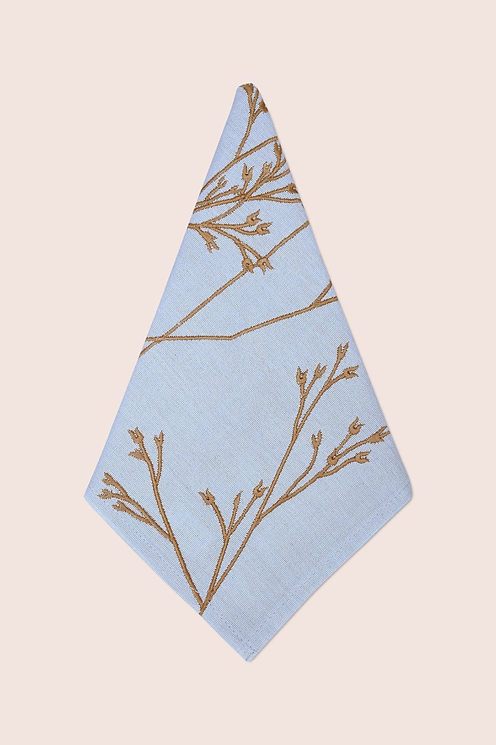 Grey Pure Handwoven Cotton Napkins (Set of 2) by Veaves at Pernia's Pop Up Shop