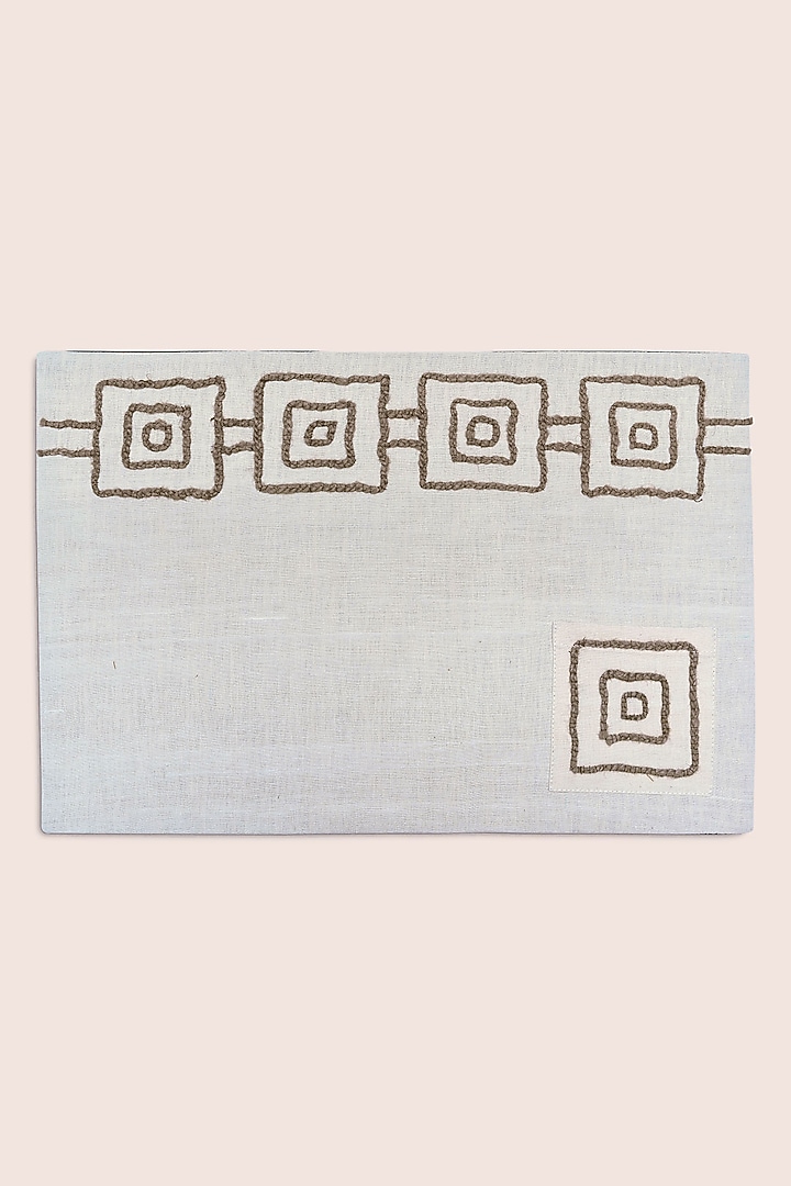 White Pure Handwoven Cotton Table Mats (Set of 6) by Veaves at Pernia's Pop Up Shop