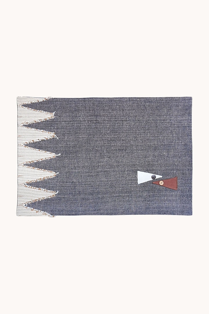 Grey Pure Handwoven Cotton Table Mats (Set of 6) by Veaves at Pernia's Pop Up Shop