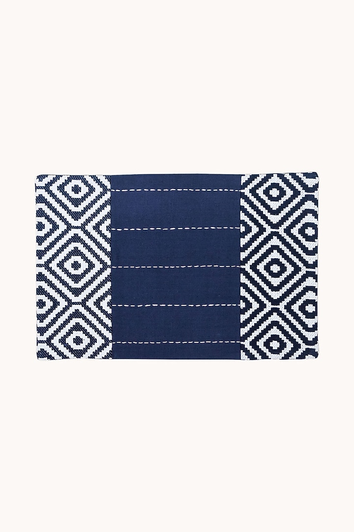 Midnight Blue Pure Handwoven Cotton Table Mats (Set of 6) by Veaves at Pernia's Pop Up Shop