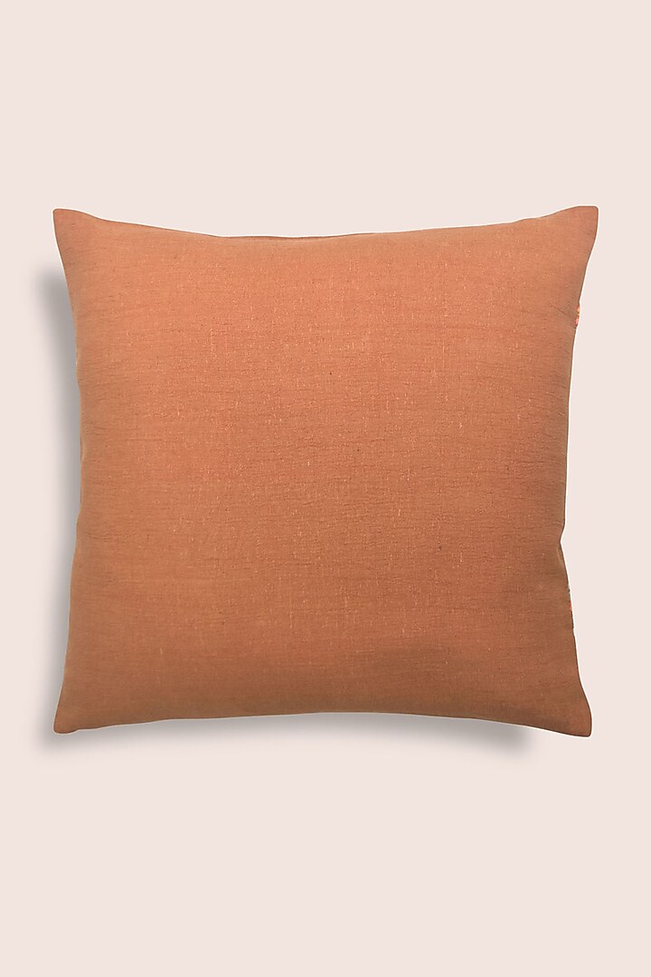Orange Hand Embroidered Cushions (Set of 2) by Veaves at Pernia's Pop Up Shop