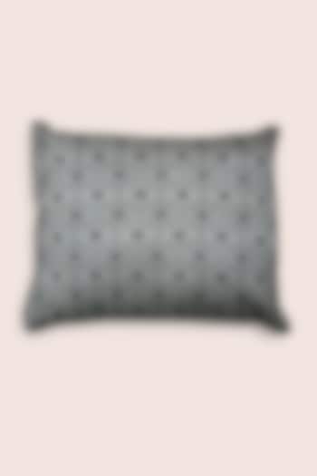Grey & Black Embroidered Cushion by Veaves