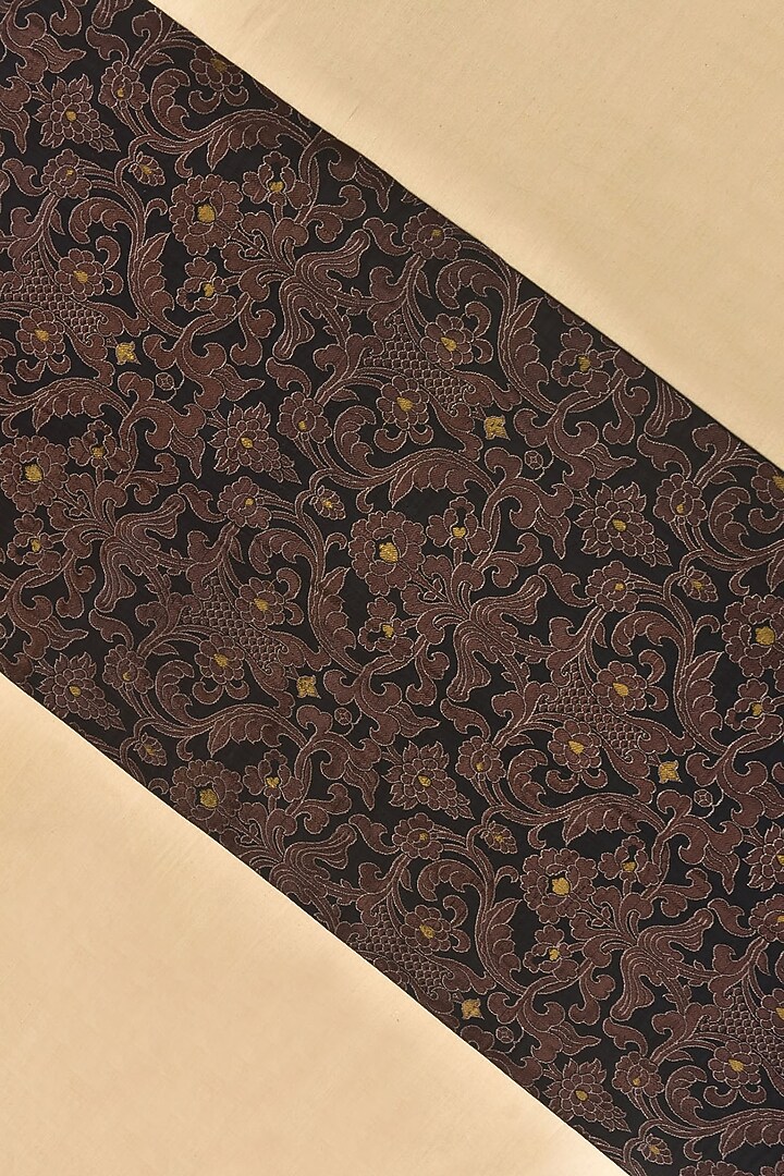 Black Pure Silk Table Runner by Veaves at Pernia's Pop Up Shop