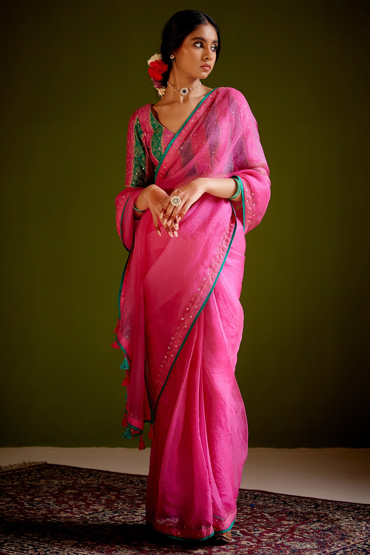 Banarasi Silk Woven Saree In Rani Pink Colour - SR1357566