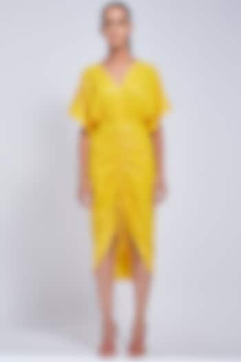 Yellow Sequins Cocktail Dress by VIAM at Pernia's Pop Up Shop