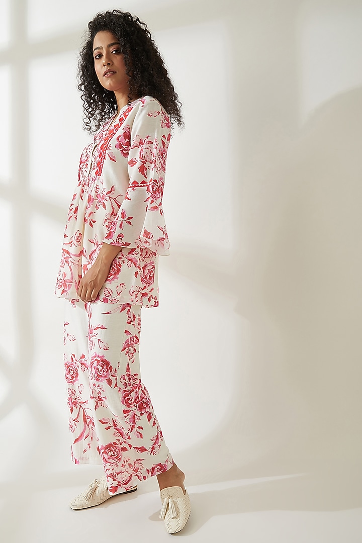 Pink Embroidered Top by VIAM at Pernia's Pop Up Shop