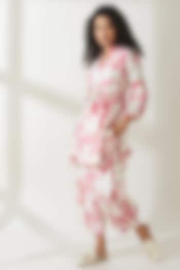 Pink Embroidered Tunic by VIAM at Pernia's Pop Up Shop