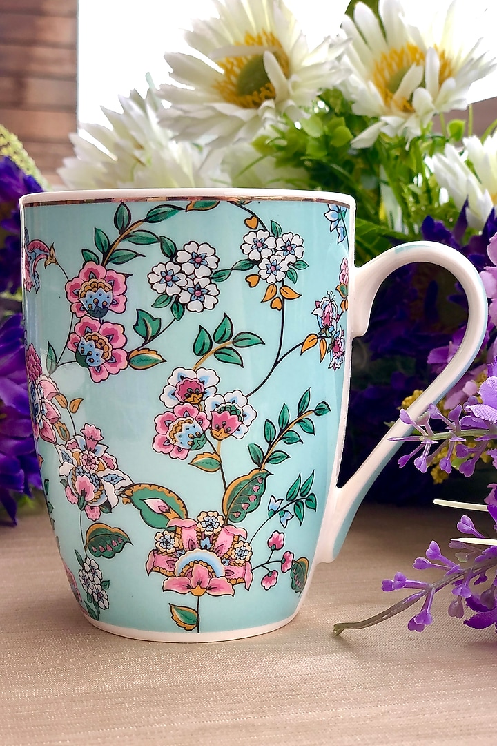 Blue Premium Porcelain Mugs (Set of 2) by Vigneto at Pernia's Pop Up Shop