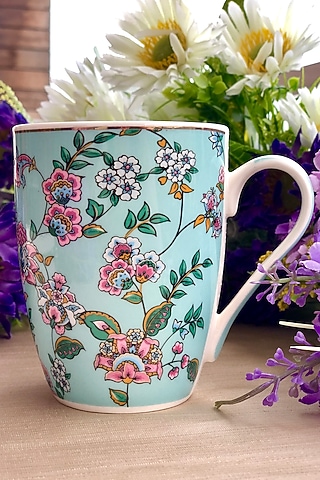 Blue Premium Porcelain Mugs (Set of 2) by Vigneto