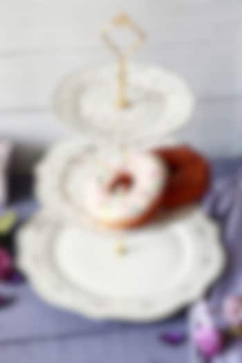 White Finest Premium Porcelain Dessert Stand by Vigneto