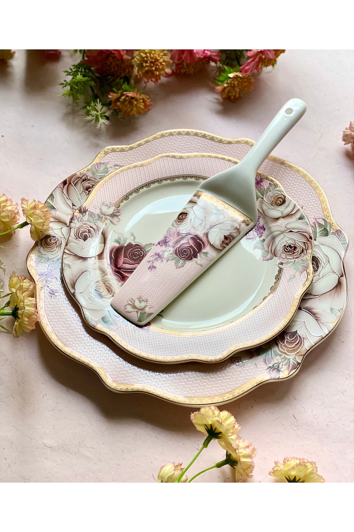 Blush Pink Ceramic Serving Plate