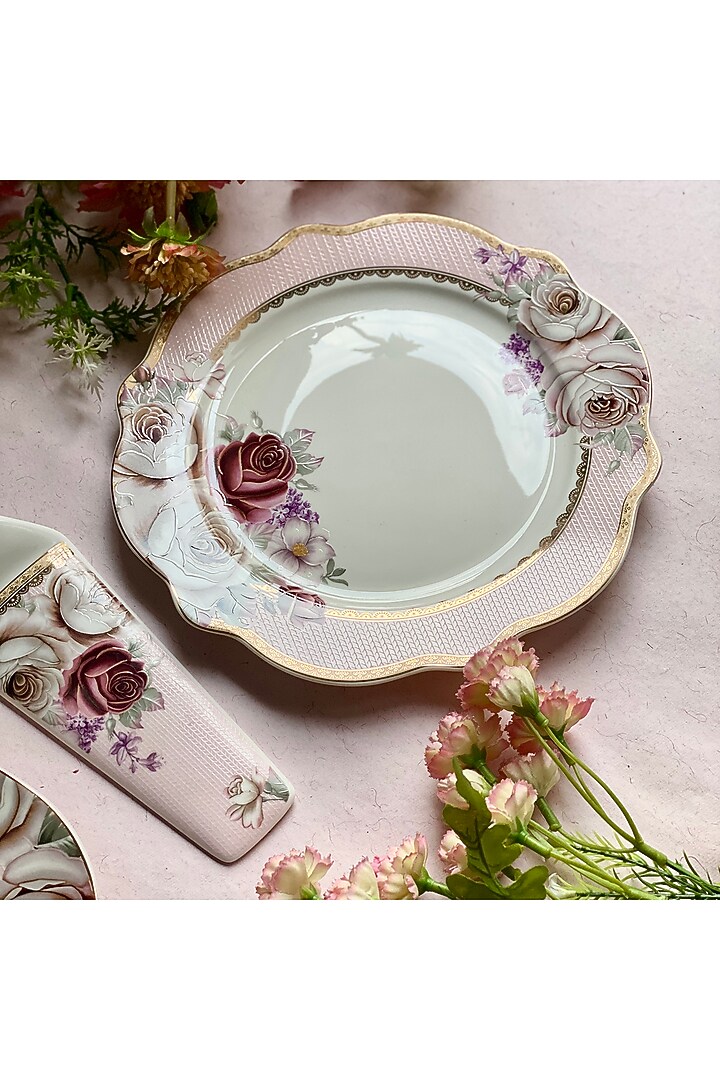 Blush Pink Victorian Serving Set by Vigneto at Pernia's Pop Up Shop